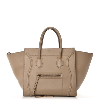Celine Supple Calfskin Medium Phantom Luggage Beige 1 of 8