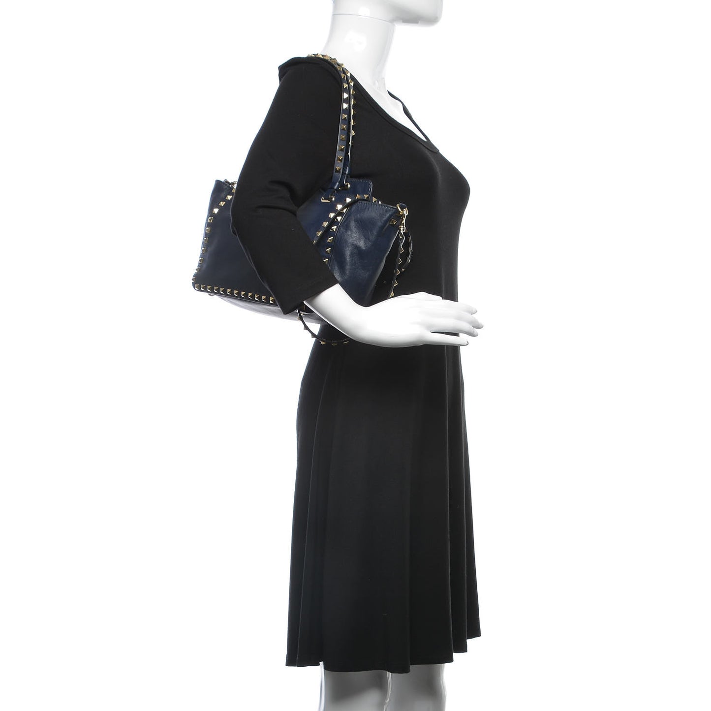 Vitello Small Rockstud Tote Marine