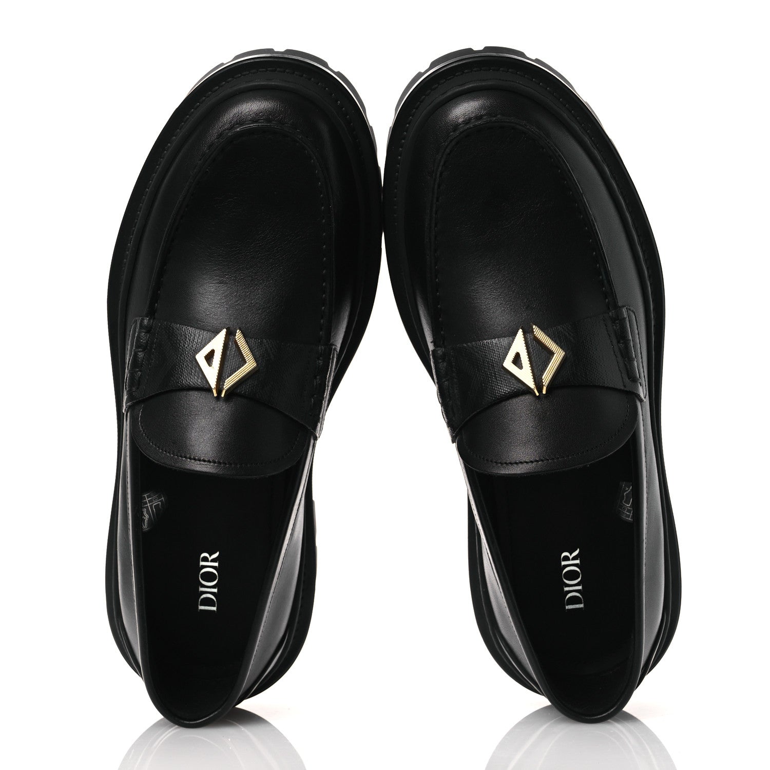 Christian Dior Calfskin CD Diamond Loafers 42 Black 2 of 11