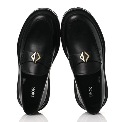 Christian Dior Calfskin CD Diamond Loafers 42 Black 2 of 11