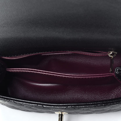 Chanel Caviar Quilted Mini Coco Handle Flap Black 6 of 10