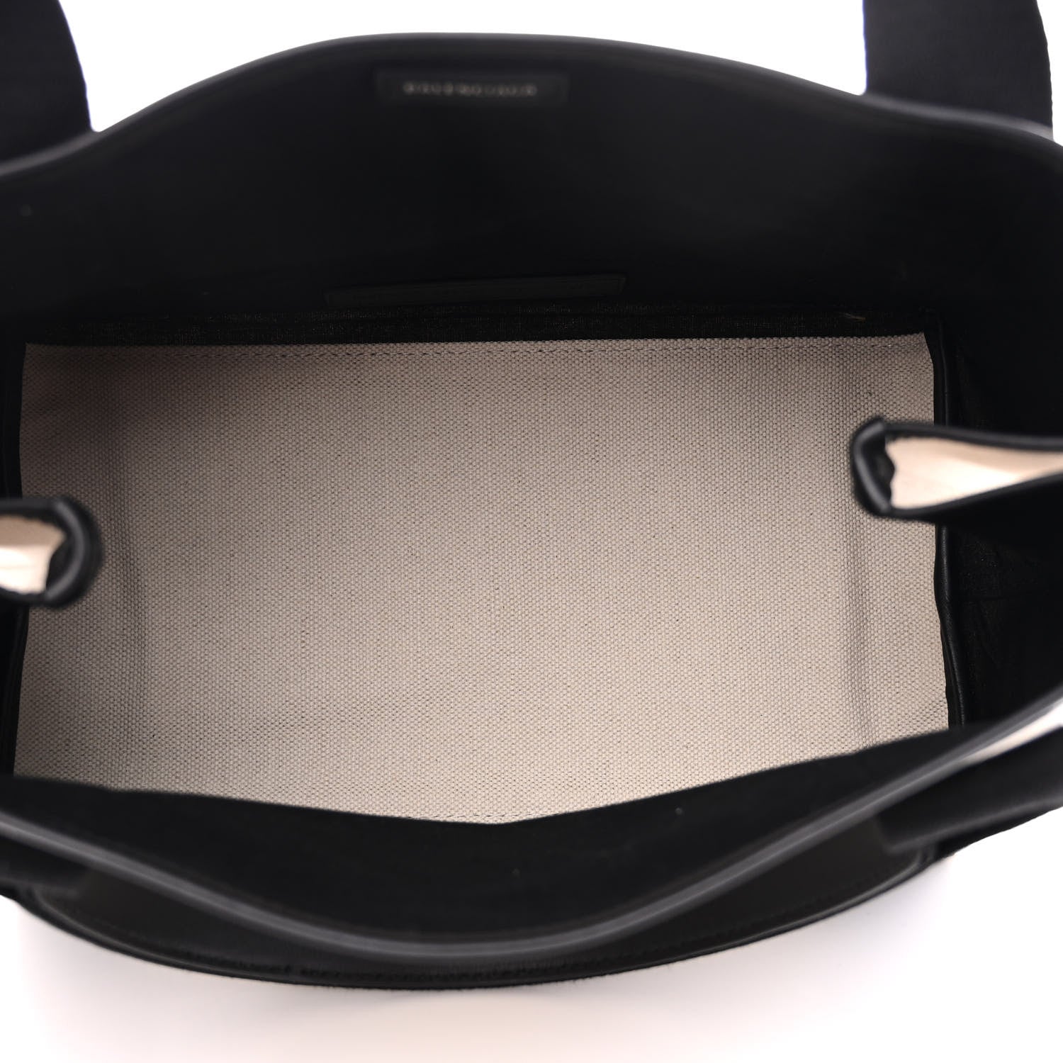 Balenciaga Cotton Canvas Satin Calfskin S Navy Cabas Natural Black 6 of 11