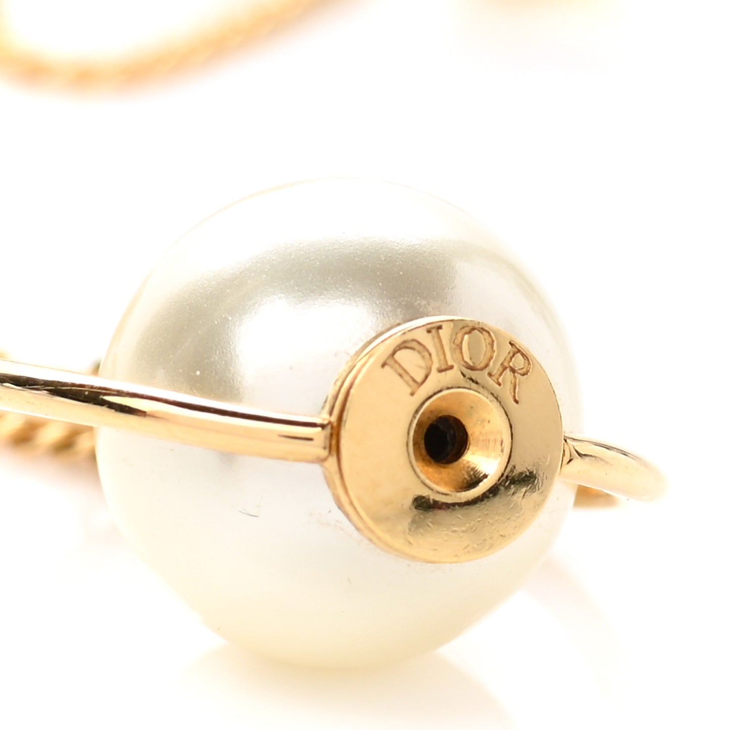 Pearl Tribales Dangle Chain Earrings Gold