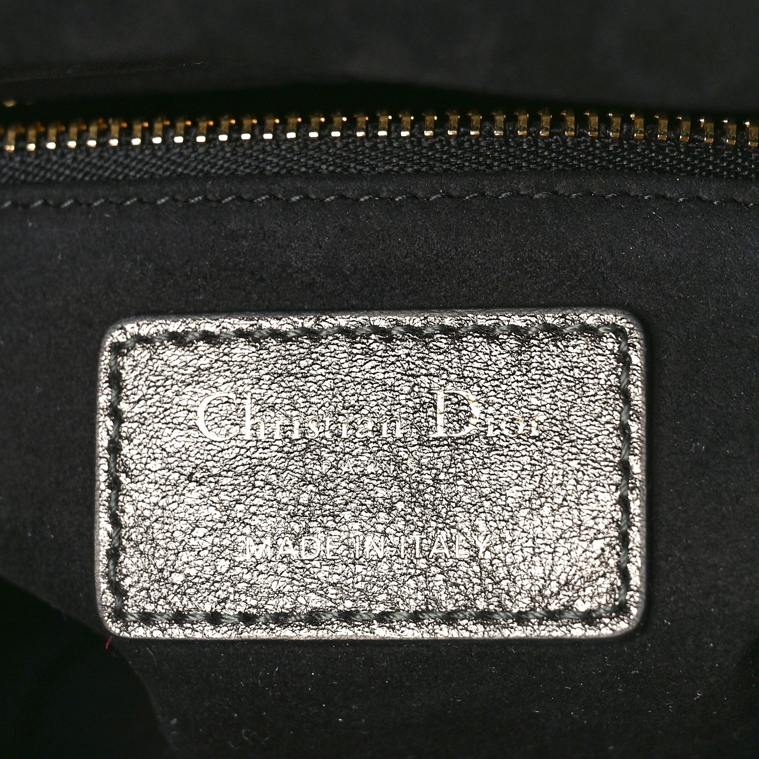 Christian Dior Metallic Grained Calfskin Cannage My ABCDior Lady Dior Gunmetal 6 of 8
