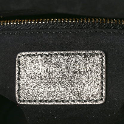Christian Dior Metallic Grained Calfskin Cannage My ABCDior Lady Dior Gunmetal 6 of 8