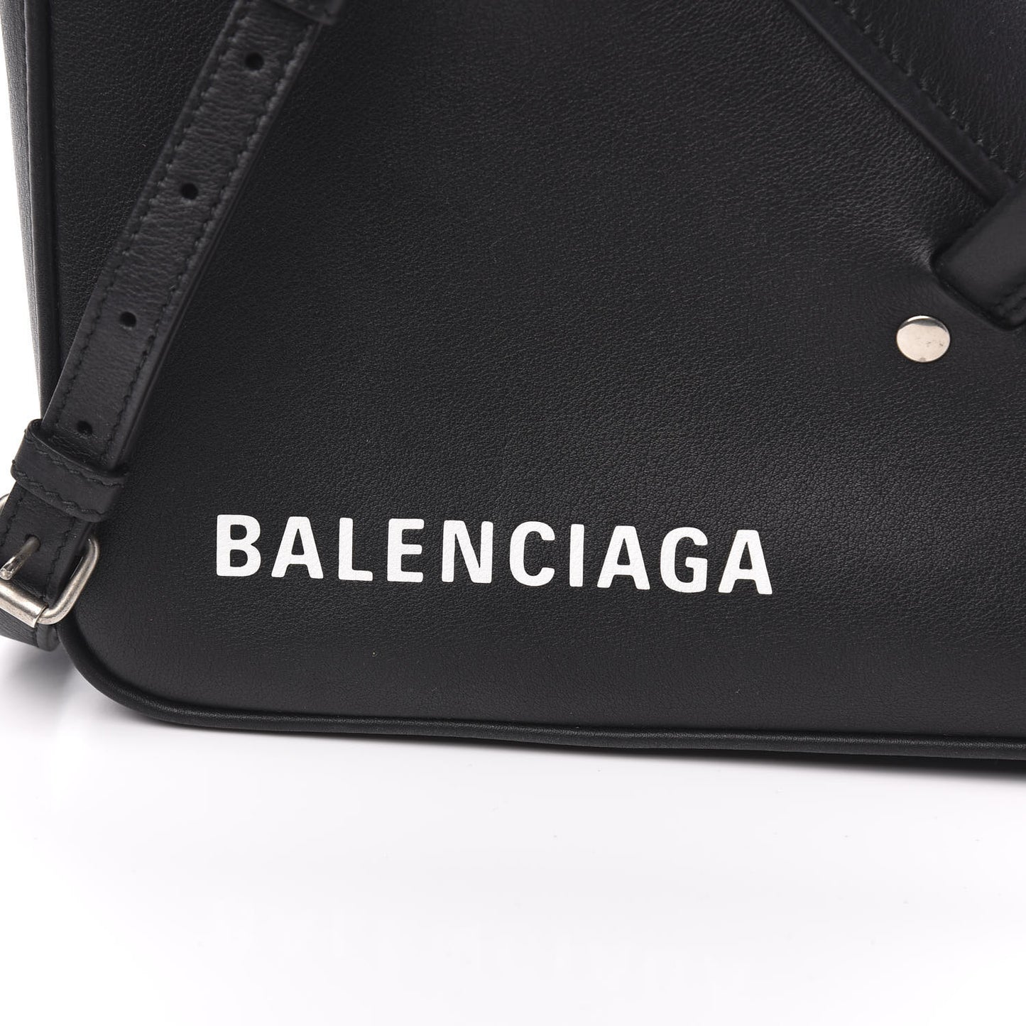 Calfskin S Triangle Duffle Black