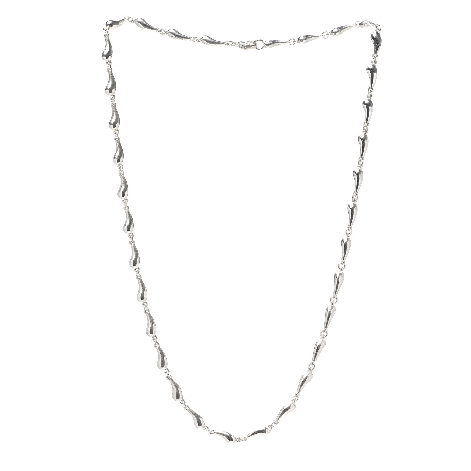 Tiffany Sterling Silver Elsa Peretti Teardrop Pendant Necklace 3 of 5