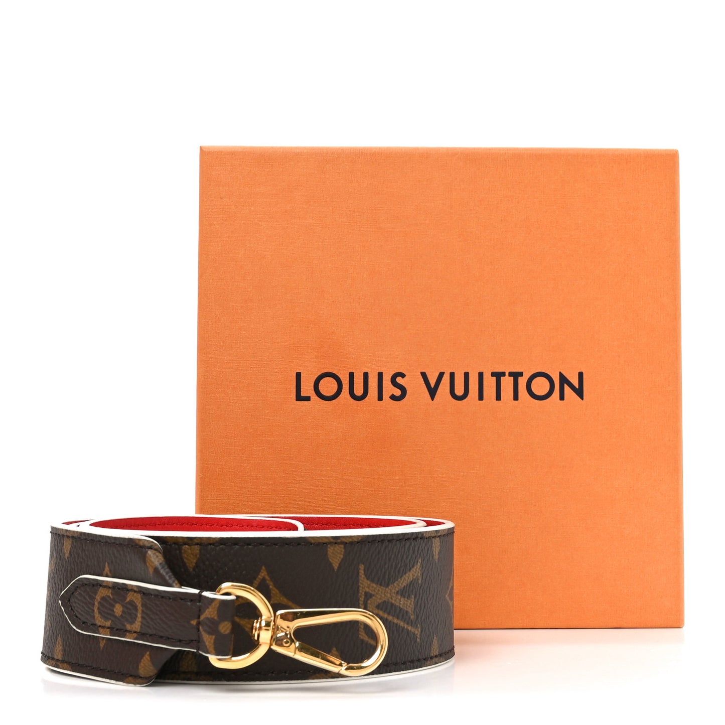 Monogram Bandouliere Shoulder Strap Red