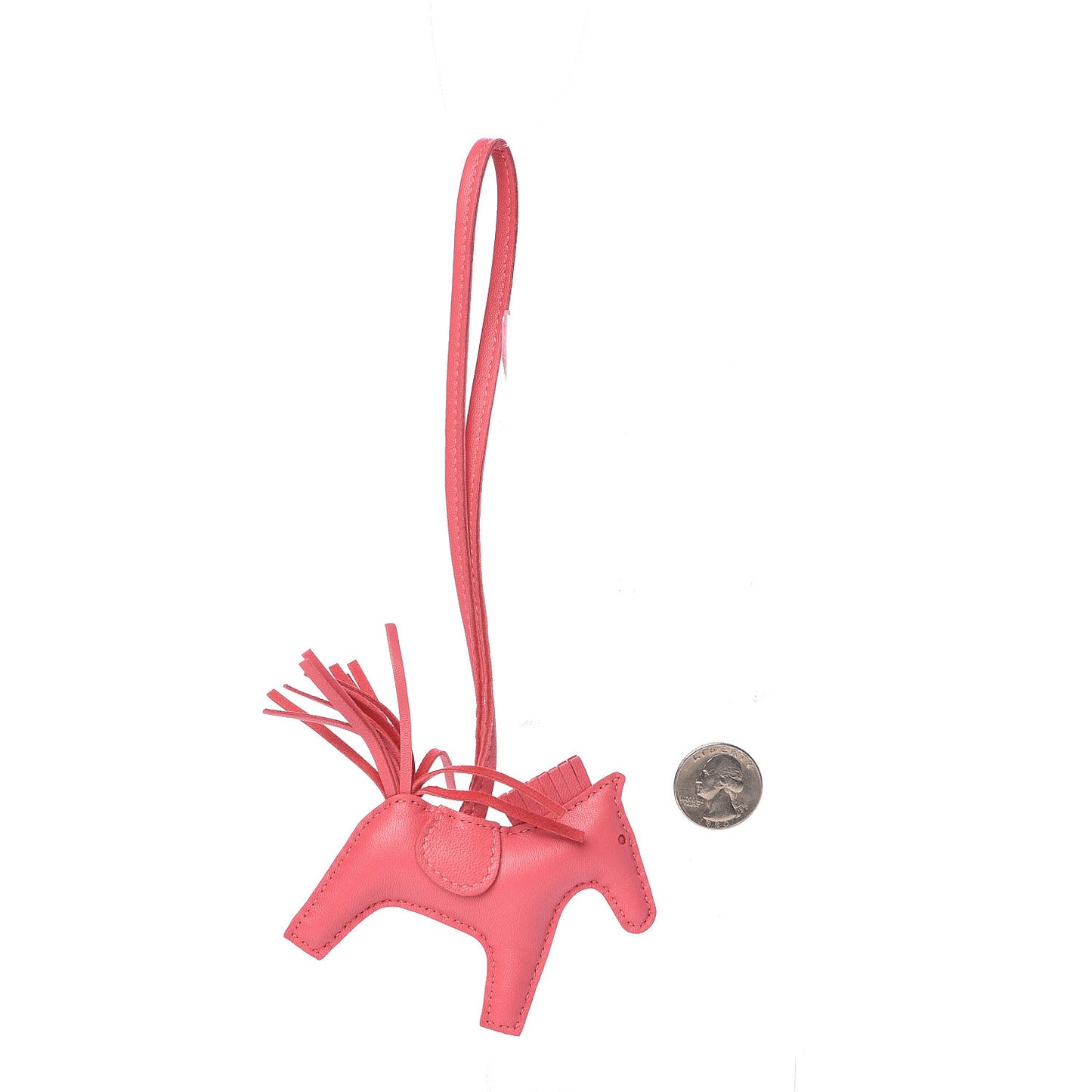 Milo Lambskin Grigri Rodeo Horse Bag Charm PM Rose Azalee