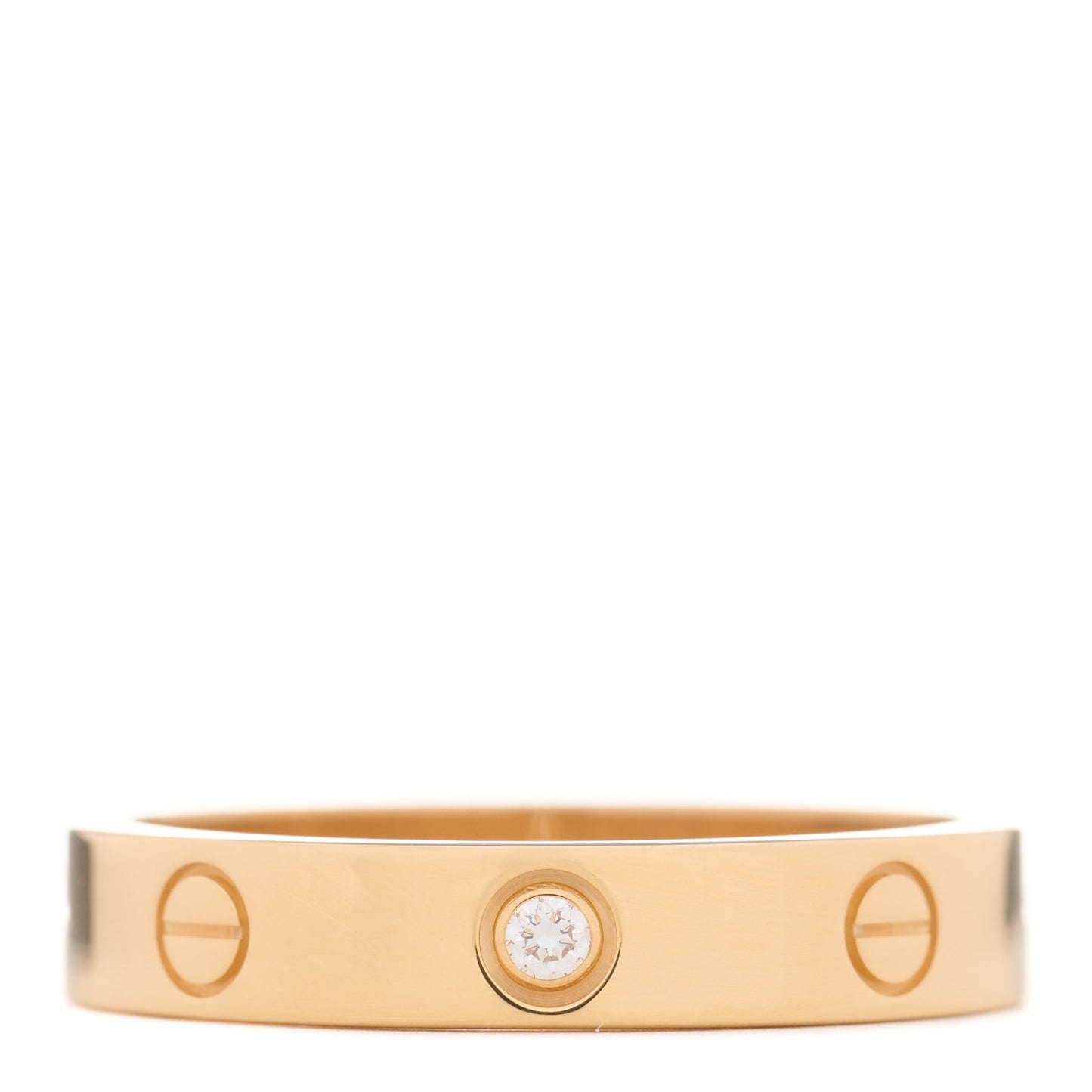 18K Yellow Gold Diamond 4mm LOVE Wedding Band Ring 57 8