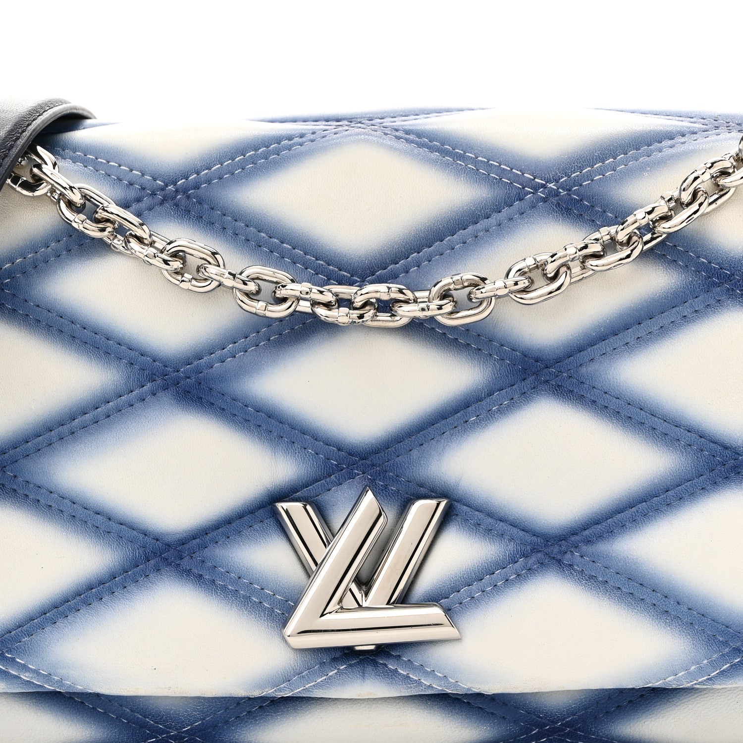Louis Vuitton Lambskin Malletage Contraste GO-14 PM Blue 8 of 15