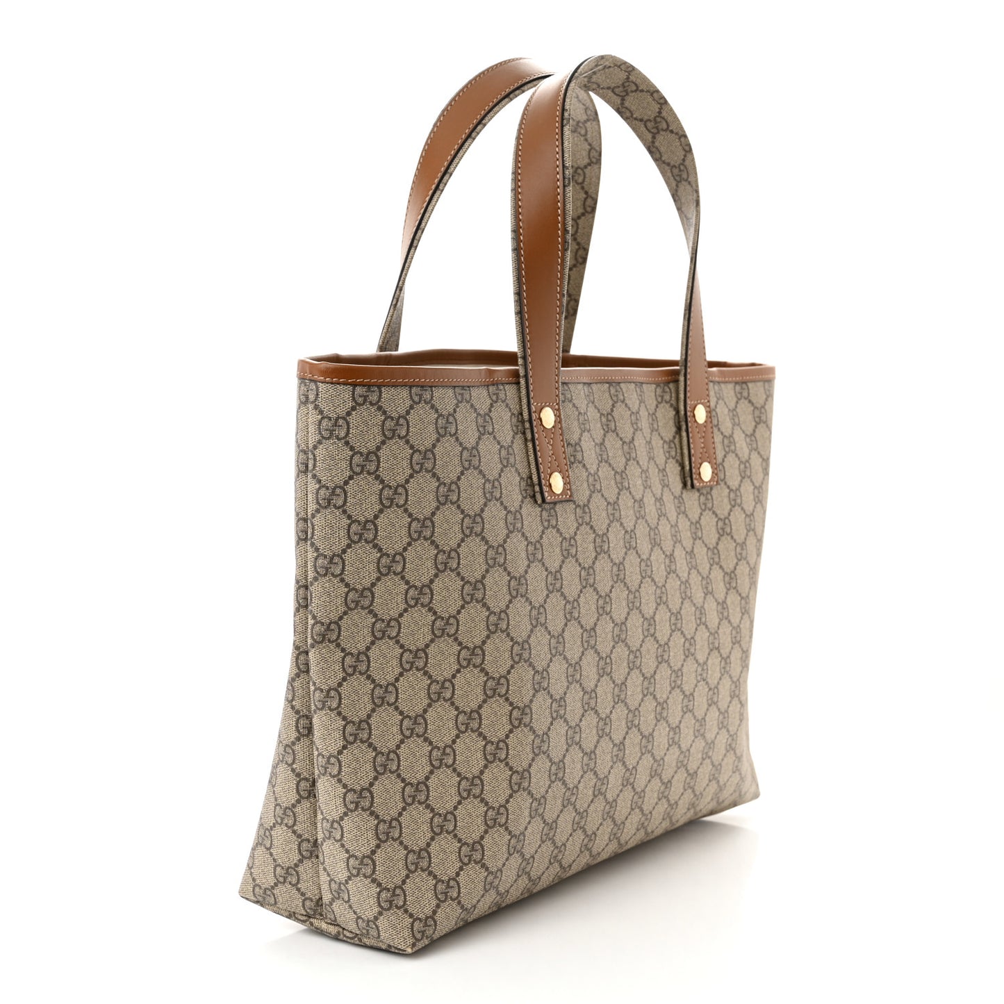 GG Plus Monogram Medium Signature Web Loop Tote Light Brown