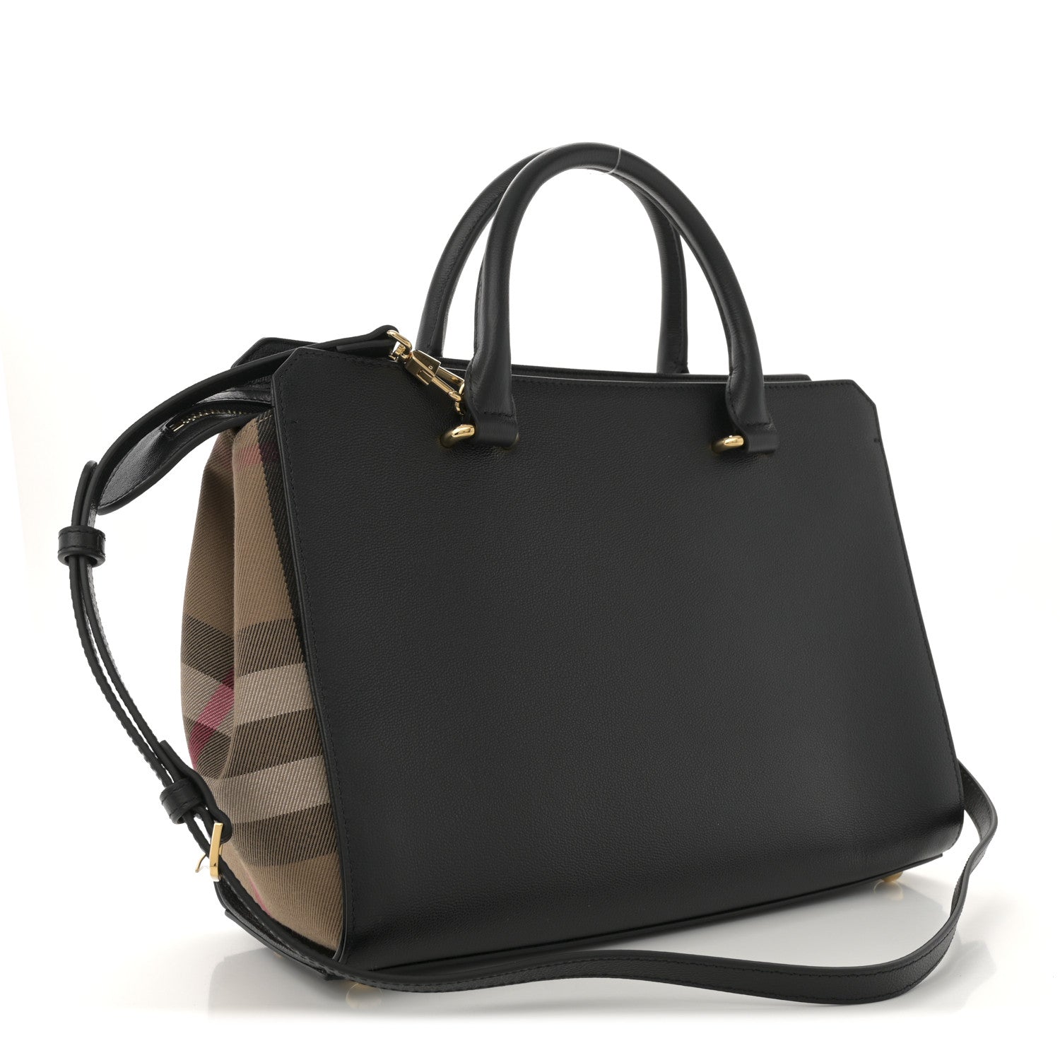 Burberry Calfskin Mega Check Small Banwell Tote Dark 3 of 9