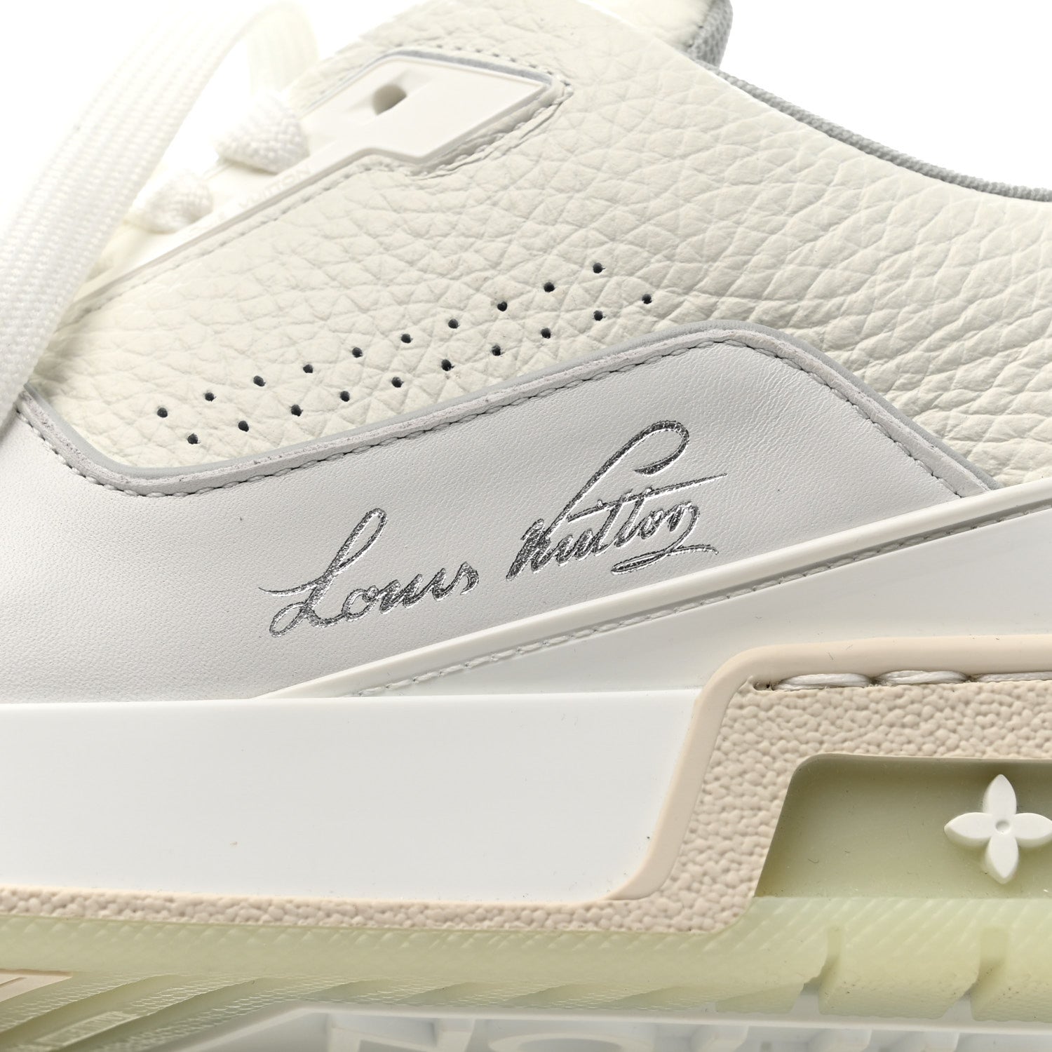 Louis Vuitton Calfskin Mens LV Trainer Sneakers 9 White 10 of 11