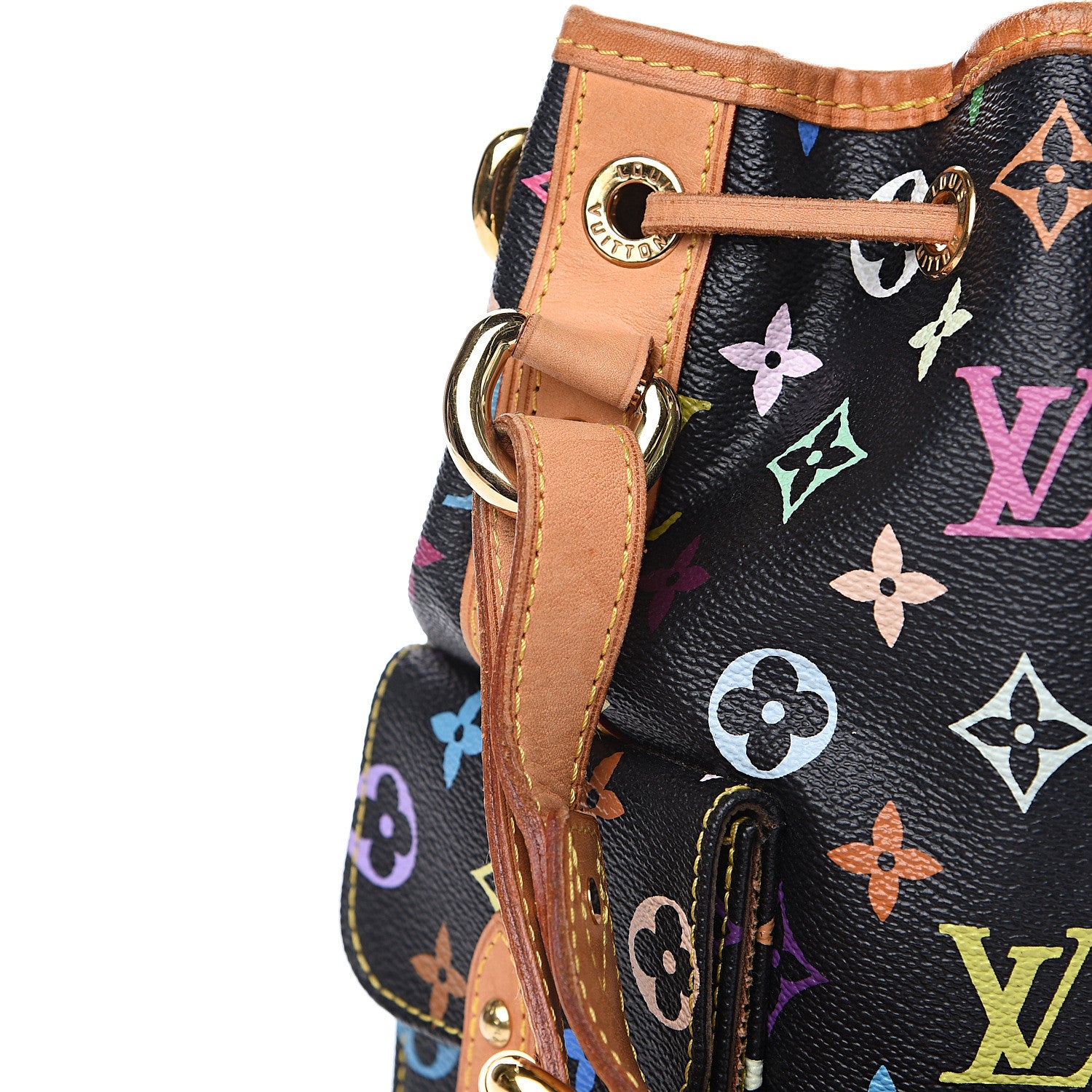 Louis Vuitton Monogram Multicolor Petit Noe Black 10 of 14