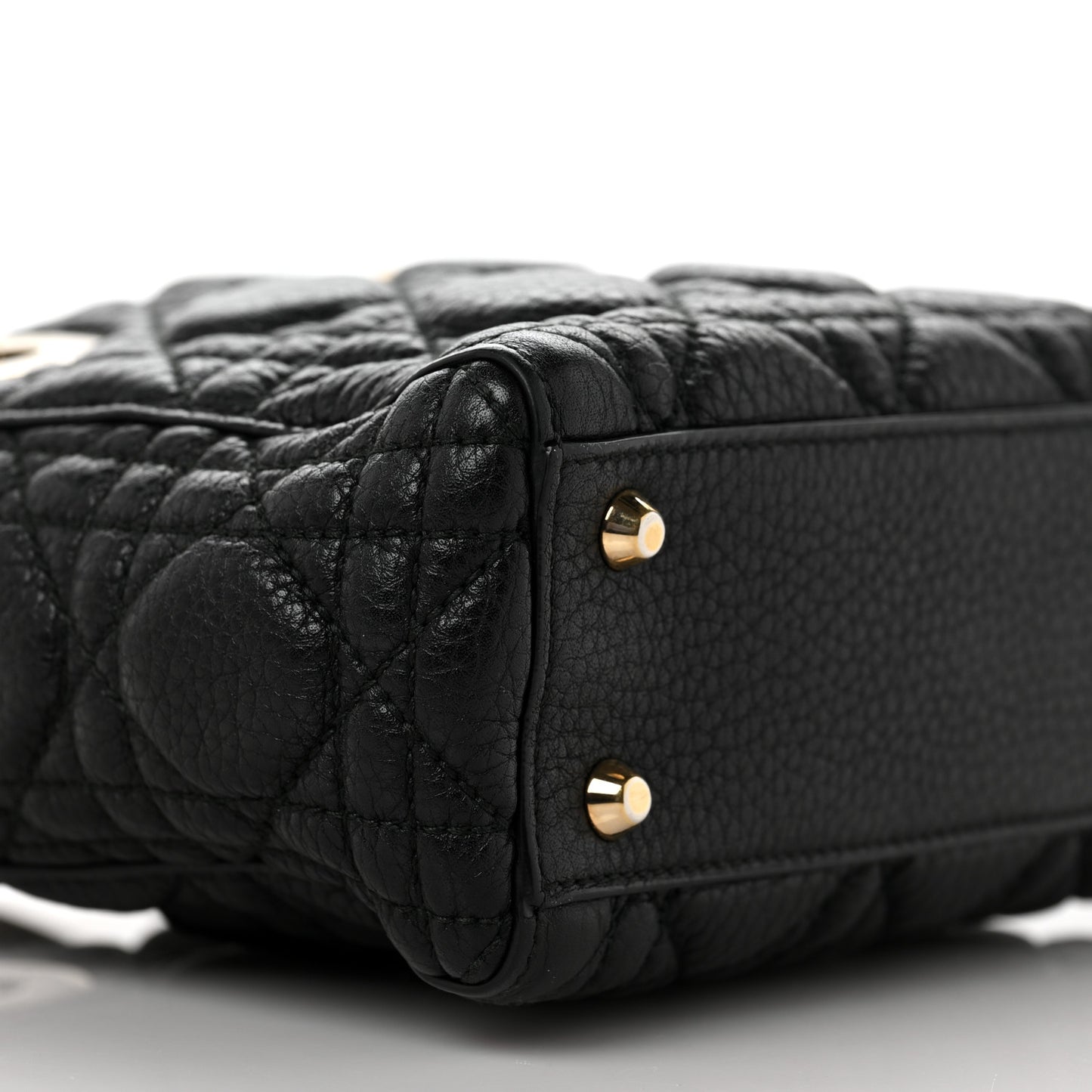 Calfskin Cannage Mini Lady Dior Black