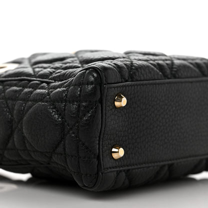 Christian Dior Calfskin Cannage Mini Lady Dior Black 15 of 17