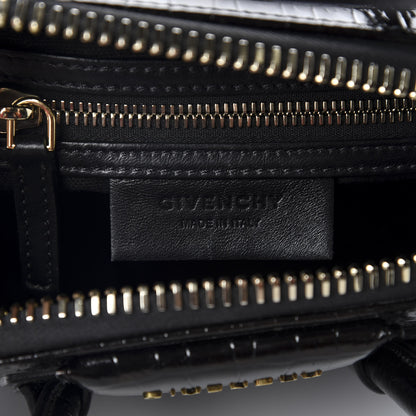 Givenchy Calfskin Crocodile Embossed Mini Antigona Black 8 of 10
