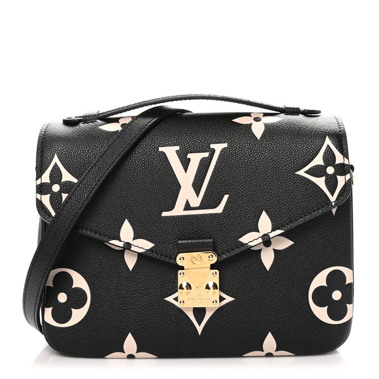 Louis Vuitton Empreinte Monogram Giant Pochette Metis Black Beige 1 of 10