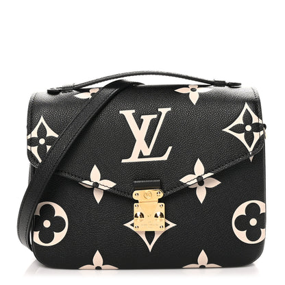 Louis Vuitton Empreinte Monogram Giant Pochette Metis Black Beige 1 of 10