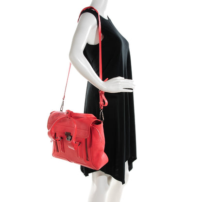 3.1 Phillip Lim 3.1 Textured Calfskin Medium Pashli Satchel Coral 2 of 8