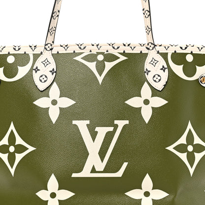 Louis Vuitton Monogram Giant Neverfull MM Kaki 7 of 10