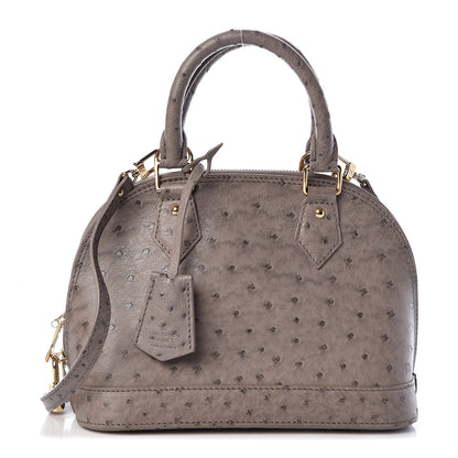 Louis Vuitton Ostrich Alma BB Gris 1 of 10