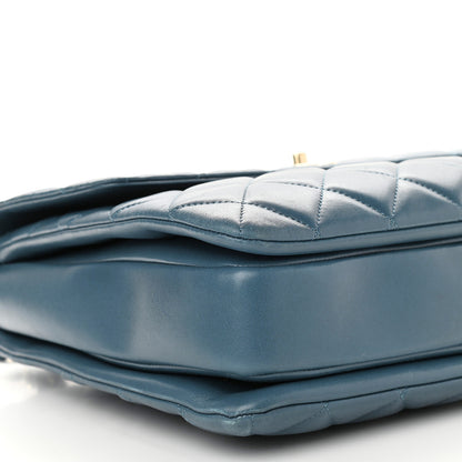 Chanel Lambskin Quilted Large Trendy CC Flap Dual Handle Bag Navy Blue 8 of 8