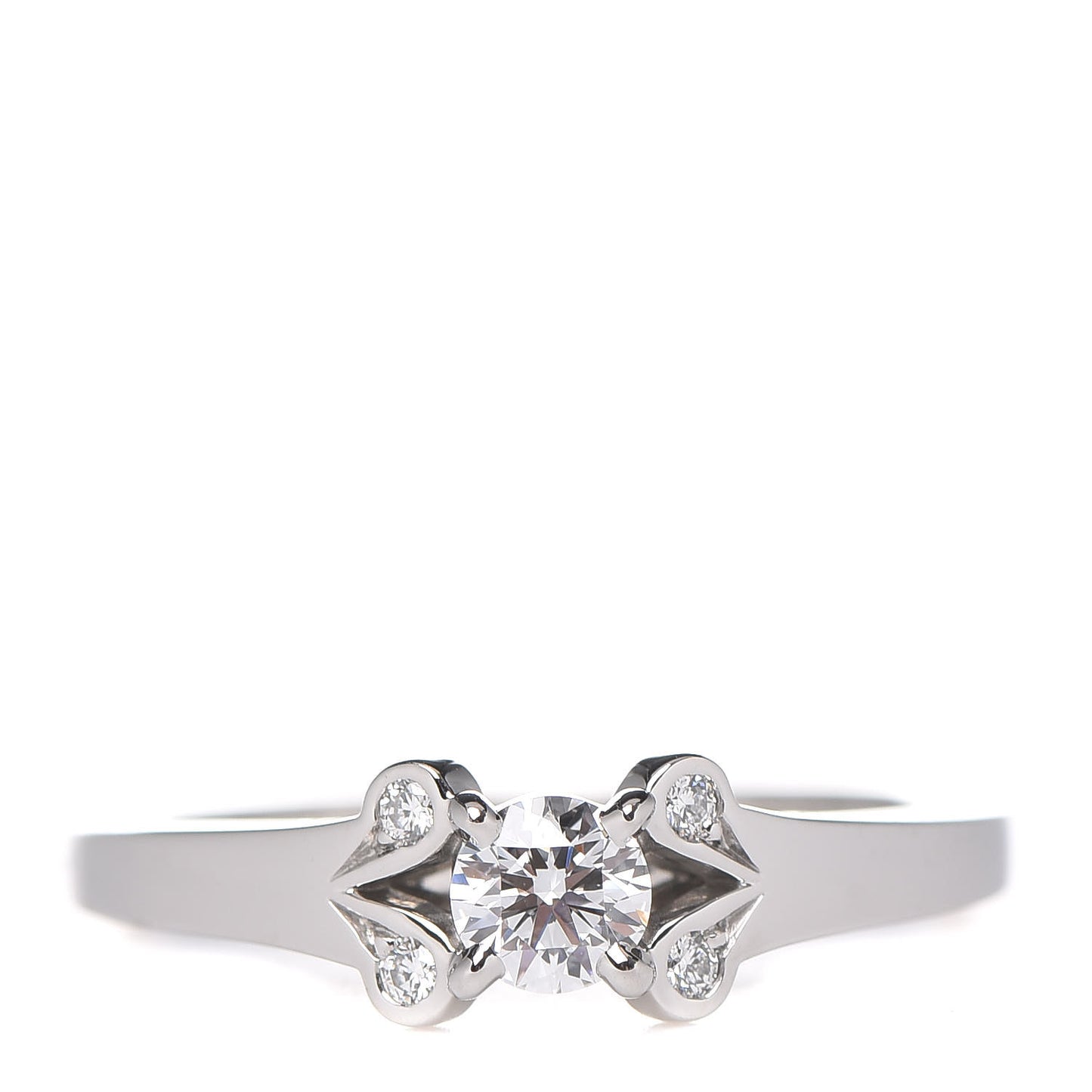 Platinum Diamond .23ct Ballerine Solitaire Engagement Ring 50 5.25