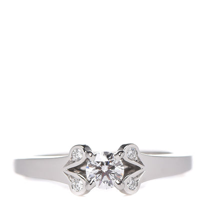 Cartier Platinum Diamond .23ct Ballerine Solitaire Engagement Ring 50 5.25 1 of 8