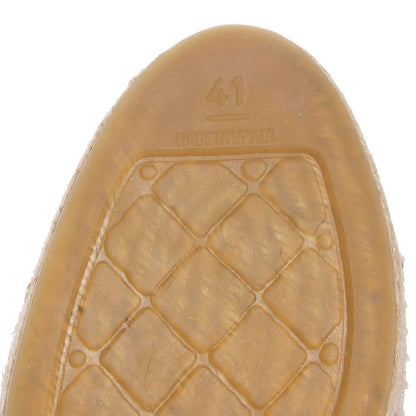 Chanel Crackled Calfskin High Top Espadrilles 41 Beige Black 6 of 8