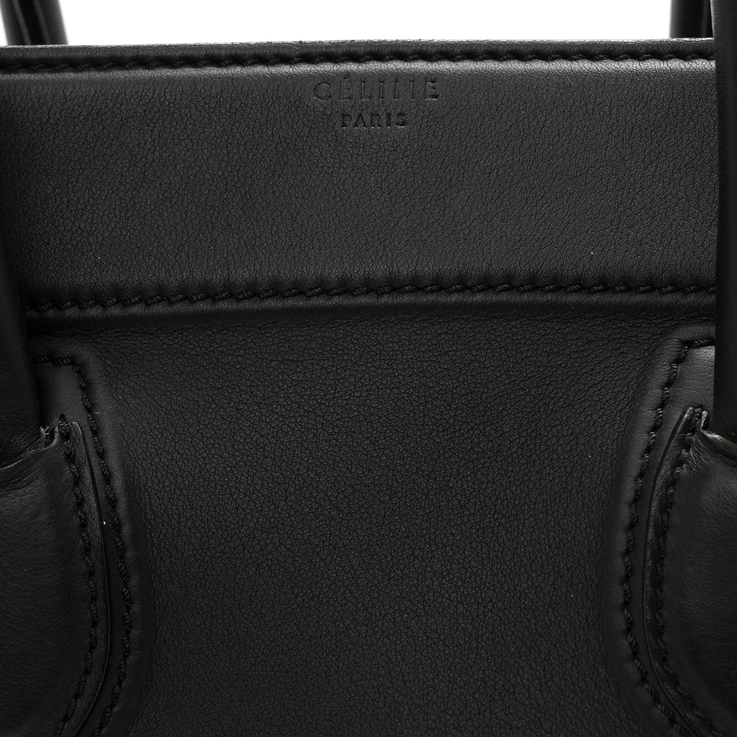 Grained Calfskin Medium Phantom Luggage Black