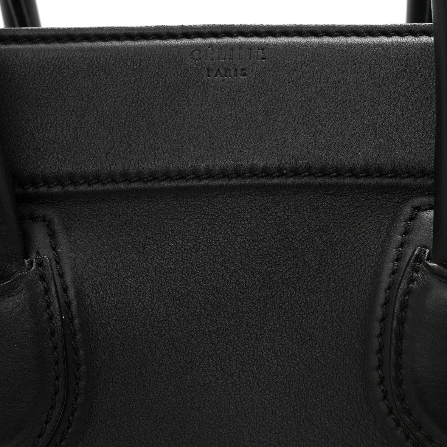 Celine Grained Calfskin Medium Phantom Luggage Black 8 of 11