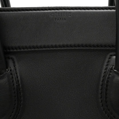 Celine Grained Calfskin Medium Phantom Luggage Black 8 of 11