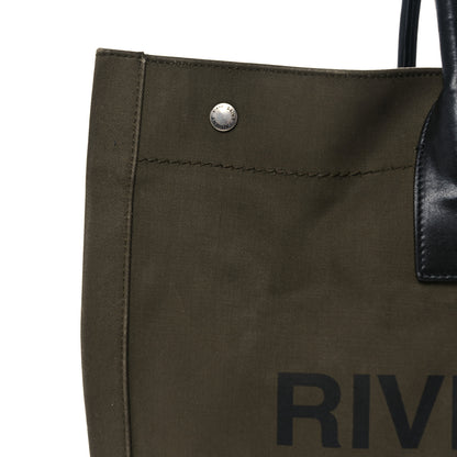 Saint Laurent Linen Calfskin Rive Gauche Tote Khaki 21 of 30