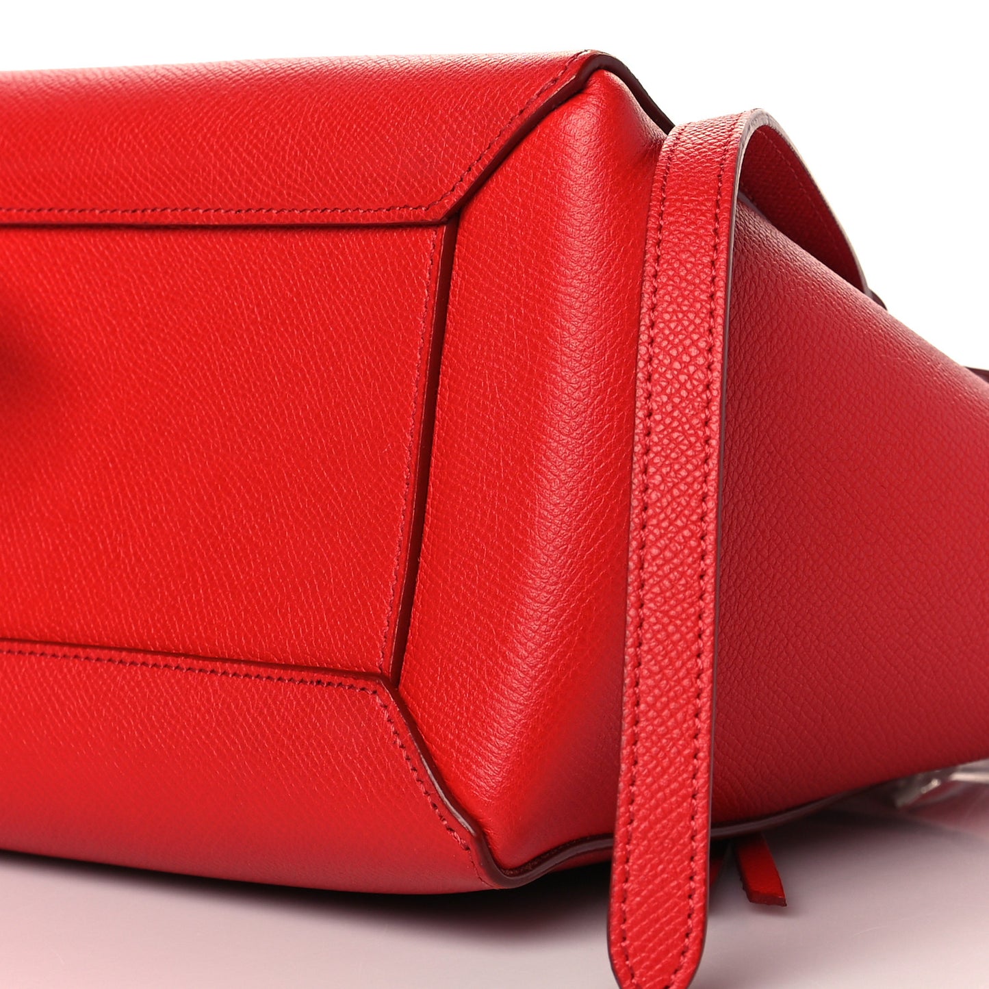 Baby Grained Calfskin Micro Belt Bag Coquelicot