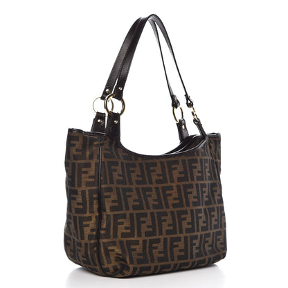 Fendi Zucca Small Chef Shopping Tote Tobacco Moro 3 of 13