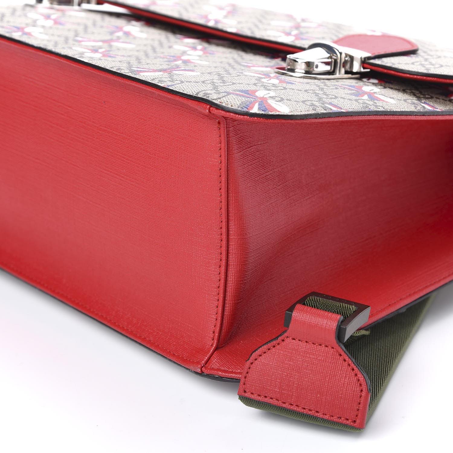 Gucci GG Supreme Monogram Childrens Sylvie Bow Print Backpack Red 8 of 8