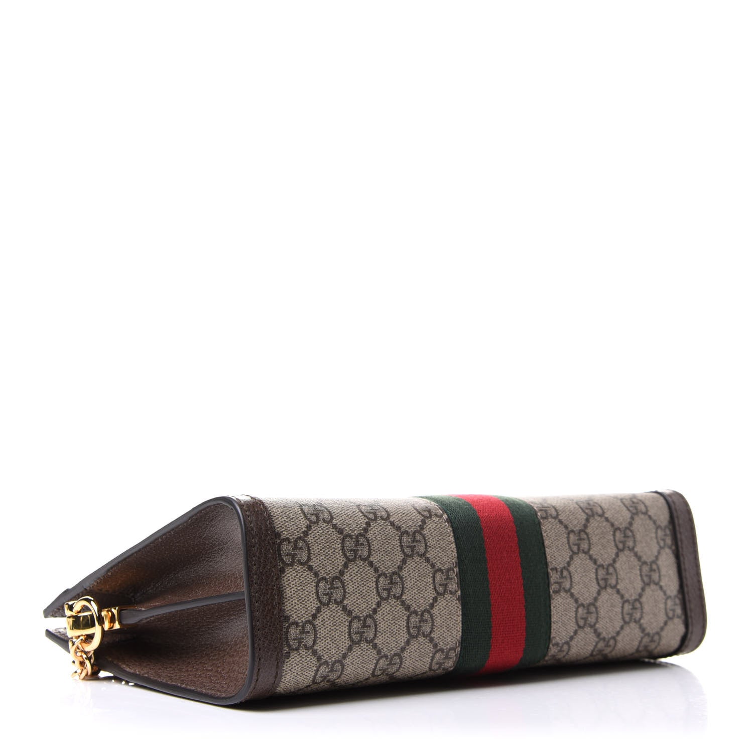 Gucci GG Supreme Monogram Web Small Ophidia Chain Shoulder Bag Brown 4 of 10