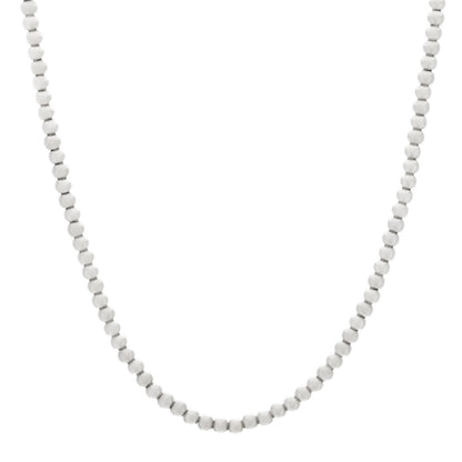 Tiffany Sterling Silver 4mm Beads Toggle Necklace 1 of 4