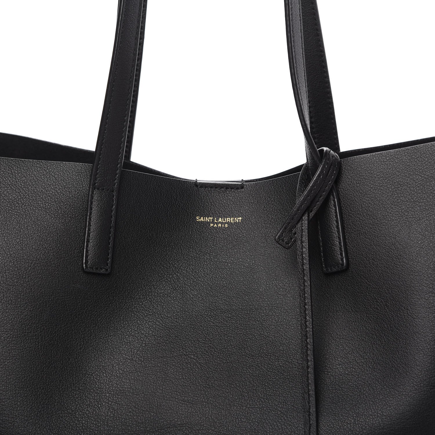 Saint Laurent Calfskin Large Shopping Tote Black 10 of 10