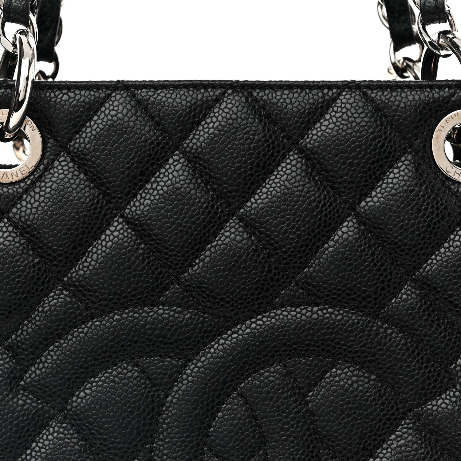 Chanel Caviar Quilted Grand Shopping Tote GST Black 9 of 11