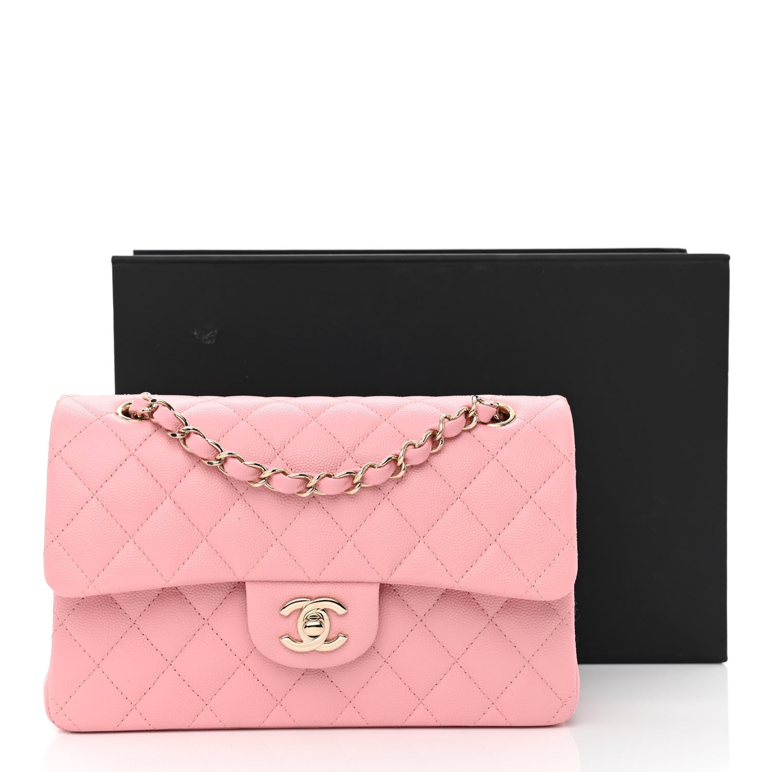 Chanel Caviar Quilted Small Double Flap Pink 11 of 11
