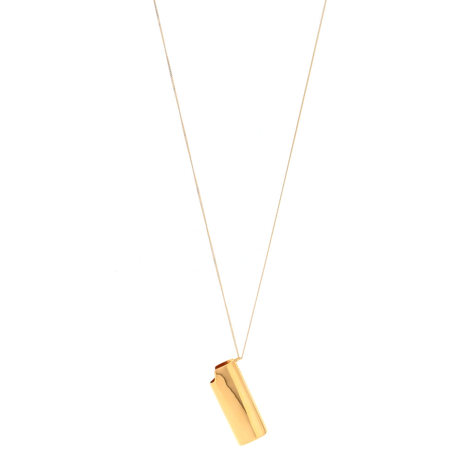 Saint Laurent Metal Lighter Holder Necklace Gold 1 of 6