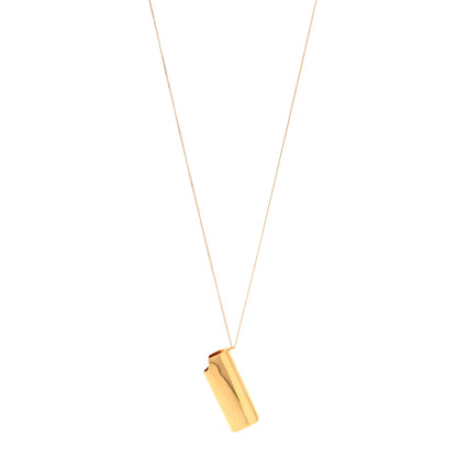 Saint Laurent Metal Lighter Holder Necklace Gold 1 of 6