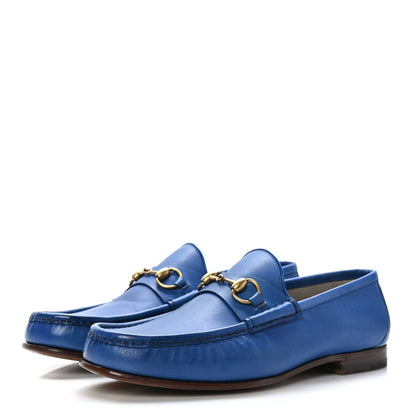 Gucci Calfskin Granada Kid Mens 1953 Horsebit Loafers 9 Rio Blue 3 of 8