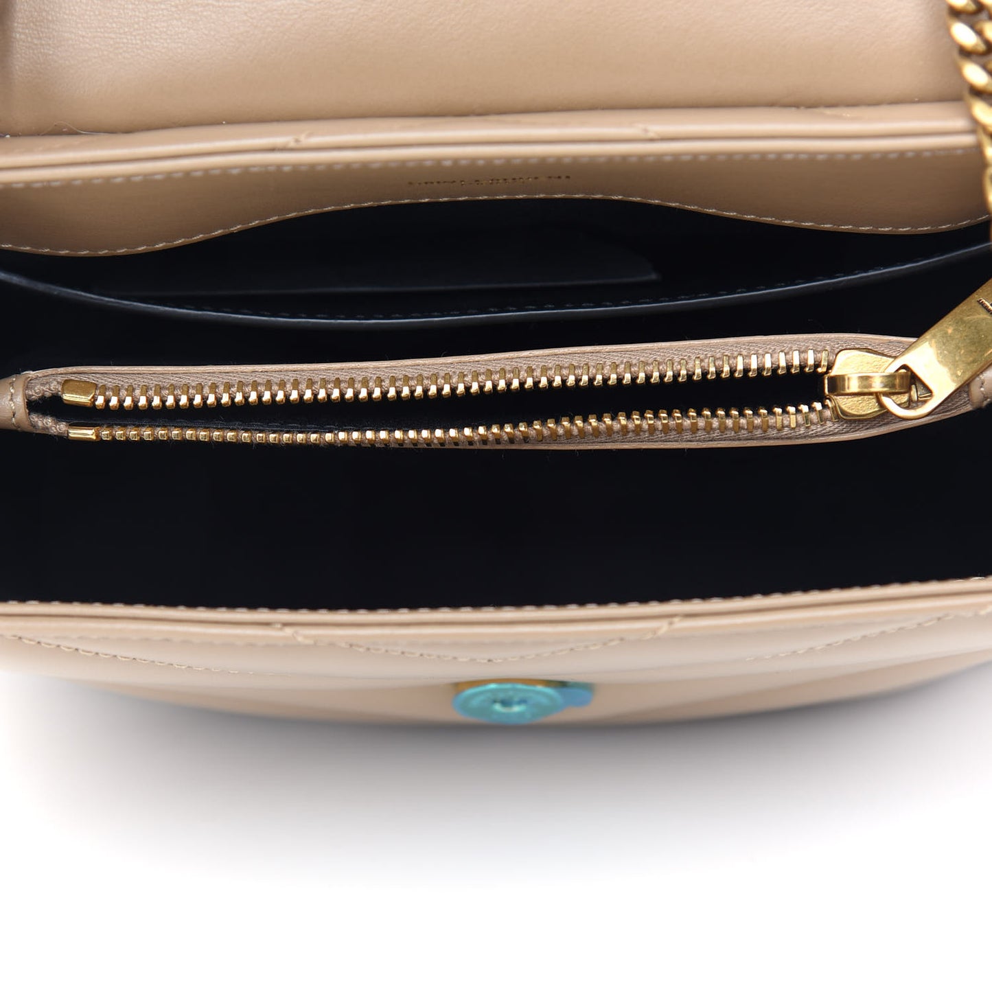 Calfskin Y Quilted Monogram Small Loulou Chain Satchel Nude Powder