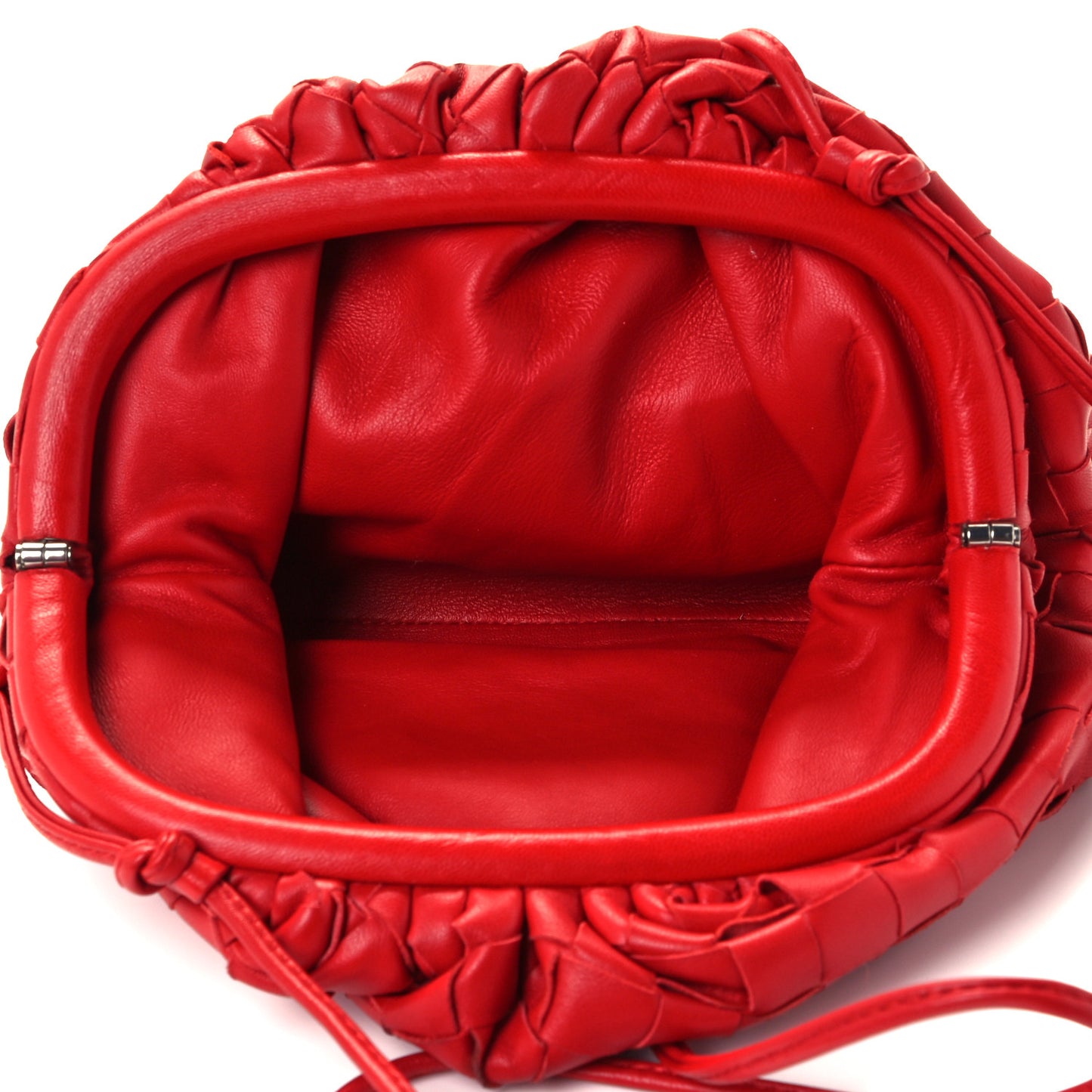 Nappa Intrecciato The Mini Pouch Bright Red