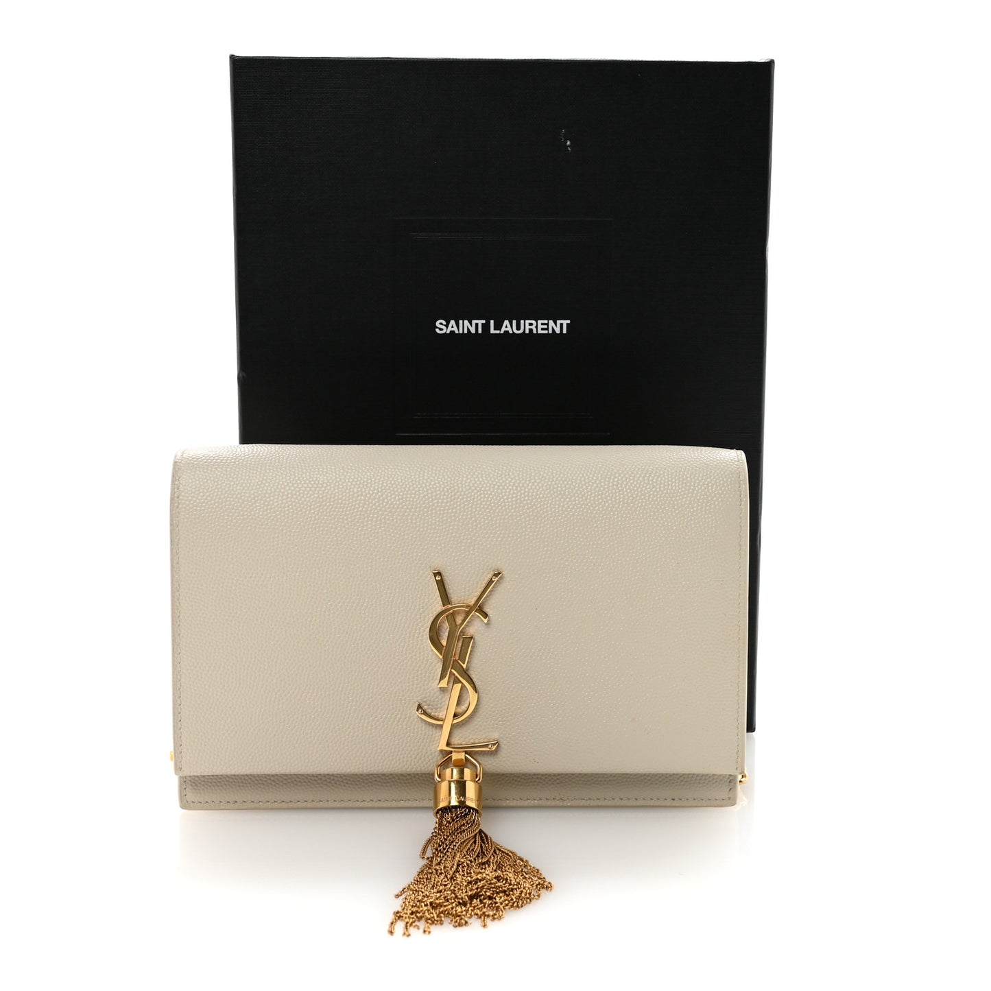 Grain De Poudre Classic Monogram Kate Tassel Chain Wallet Crema Soft