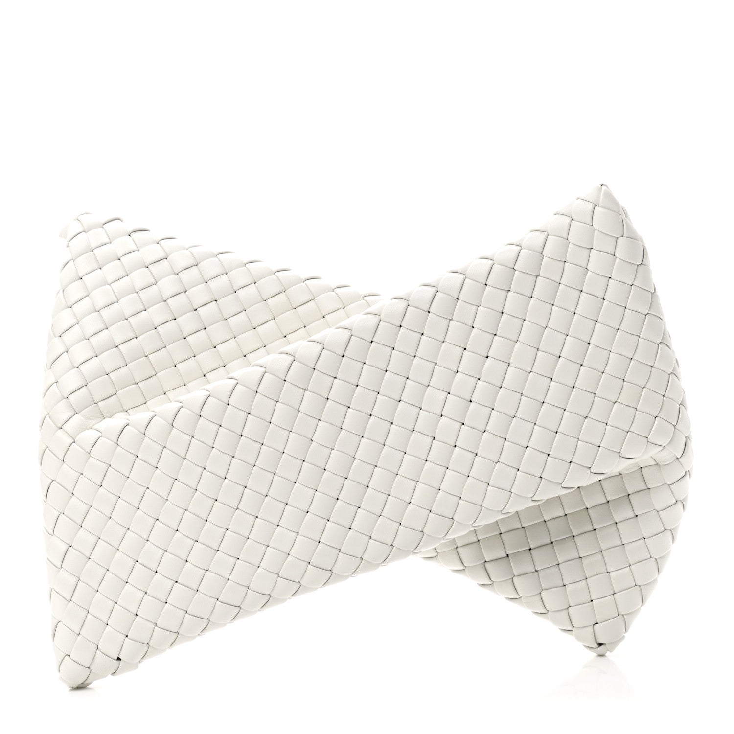 Bottega Veneta Nappa Intrecciato Crisscross Clutch Chalk 1 of 6